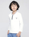 Little M Long Sleeve T-Shirt Henley Pique