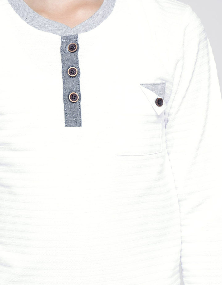 Little M Long Sleeve T-Shirt Henley Pique