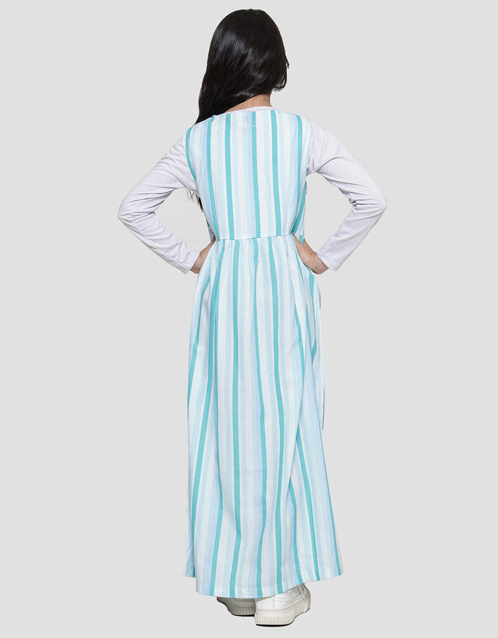 Cardinal Kids Girl Stripe Dua Saku Gamis Anak Perempuan