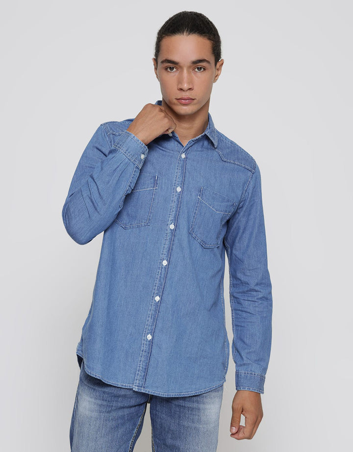 Lois Long Sleeve Shirt Double Chest Pocket