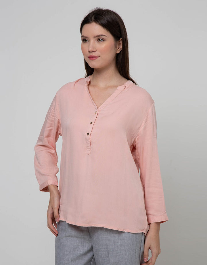 Connexion Blouse V Neck Wanita