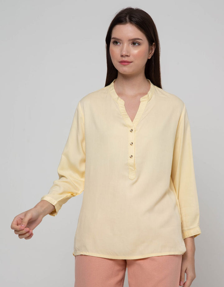 Connexion Blouse V Neck Wanita