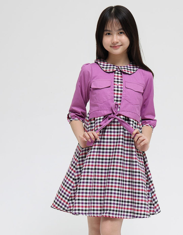 Donita Dress Casual Print Little Check