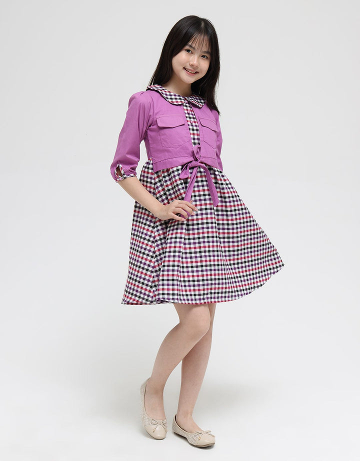 Donita Dress Casual Print Little Check