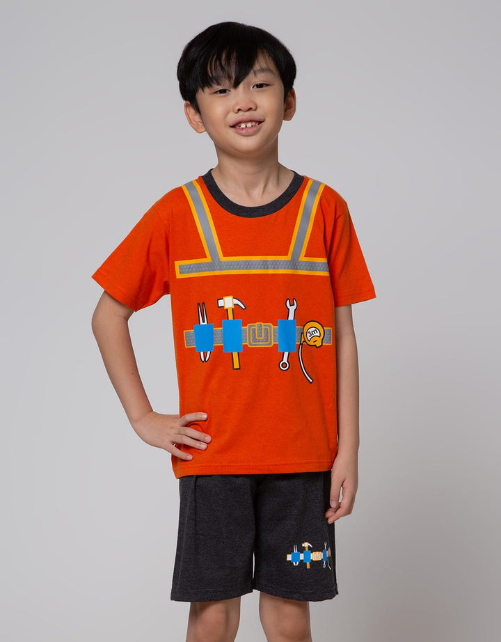 Little M Top-Bottom Set T-Shirt Worker