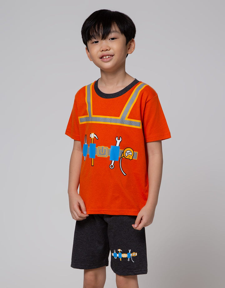 Little M Top-Bottom Set T-Shirt Worker