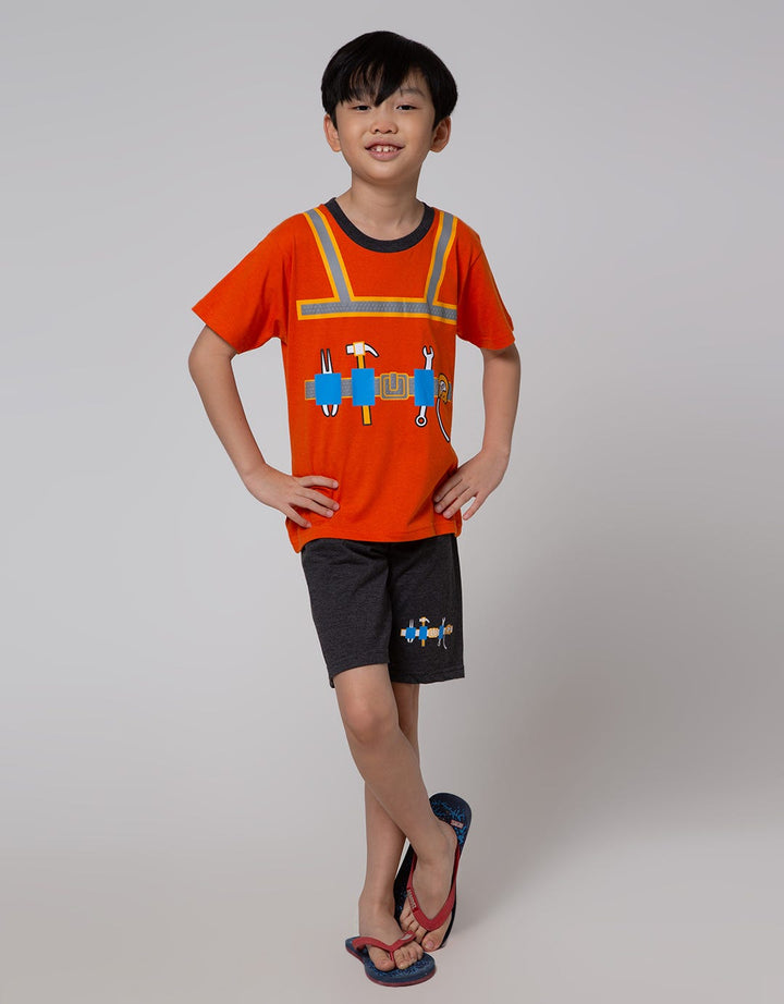 Little M Top-Bottom Set T-Shirt Worker