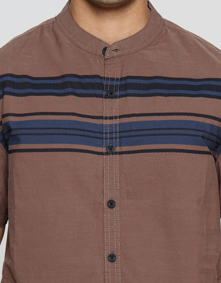 Cardinal Jeans Stripe Color Kemeja Koko Pria