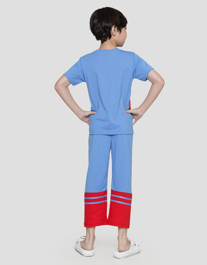 Marvel Costum Captain America Pakaian Set Tidur Anak Laki-laki