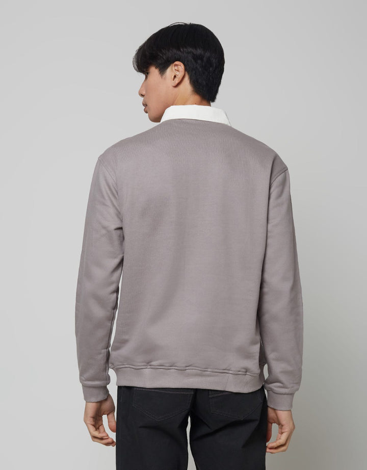 Larusso Fleece Rugby Kemeja Pria