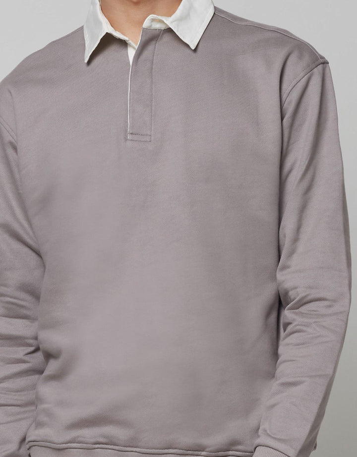 Larusso Fleece Rugby Kemeja Pria