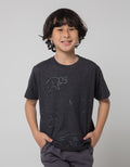 Cool Boy Dino Emboss Kaos Anak Laki-laki