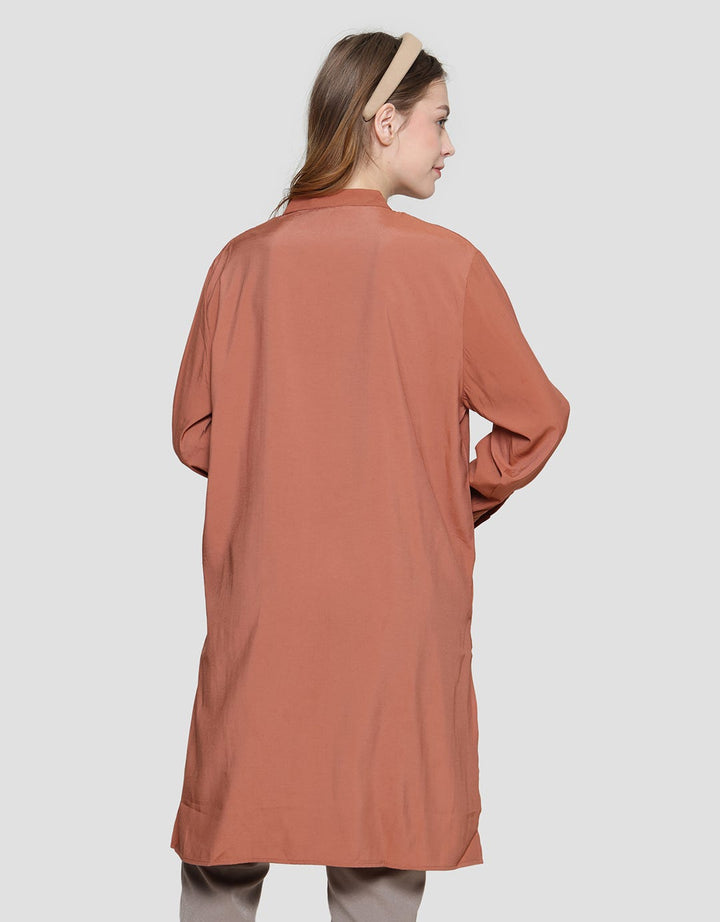 Cardinal Femme V Neck Flare Blouse Wanita