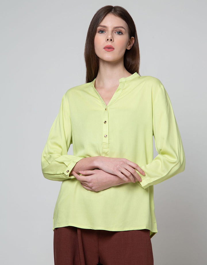 Connexion Blouse V Neck Wanita