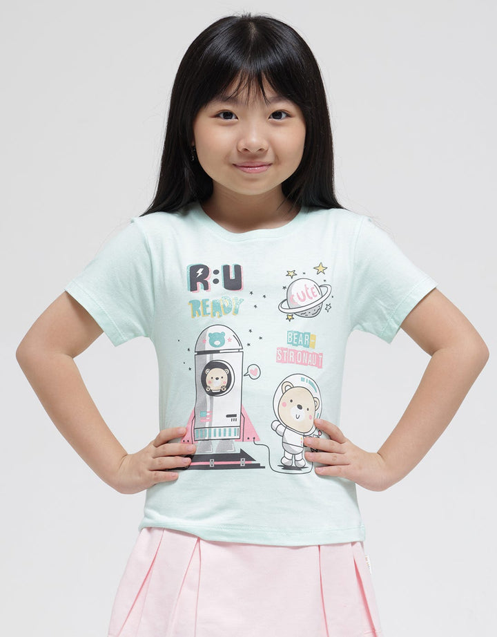 Little M Space Bear Kaos Anak Perempuan
