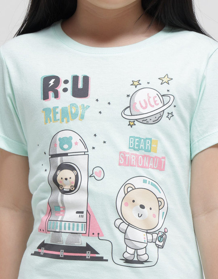 Little M Space Bear Kaos Anak Perempuan