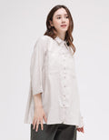 Triset Ladies Roll Up Blouse Wanita