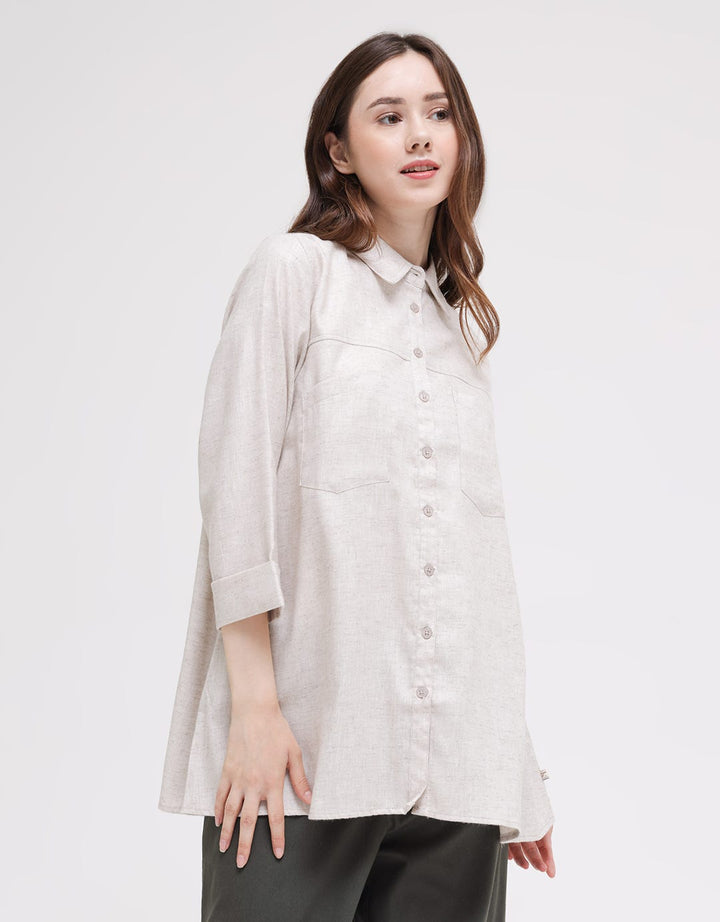 Triset Ladies Roll Up Blouse Wanita