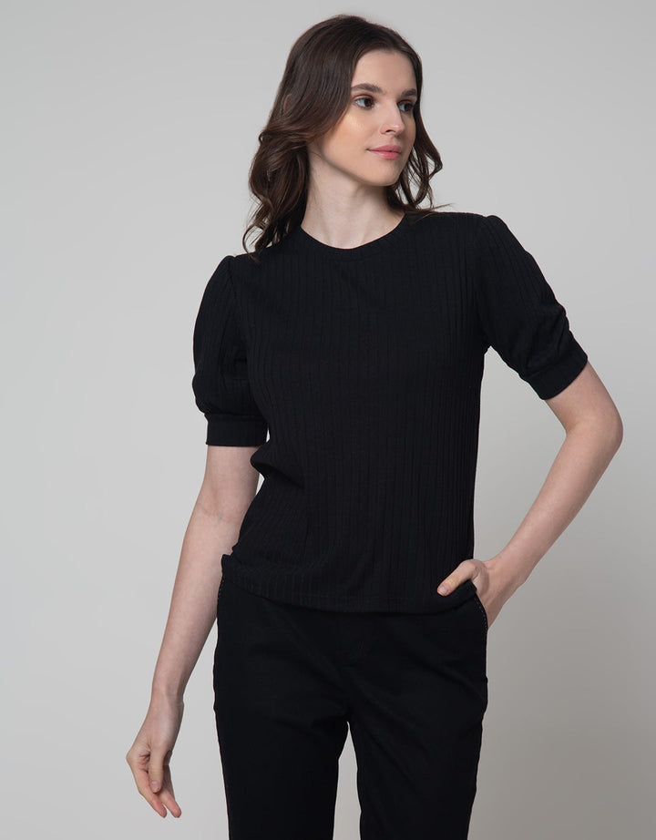 Connexion Rib Puff Sleeve Women's T-Shirt