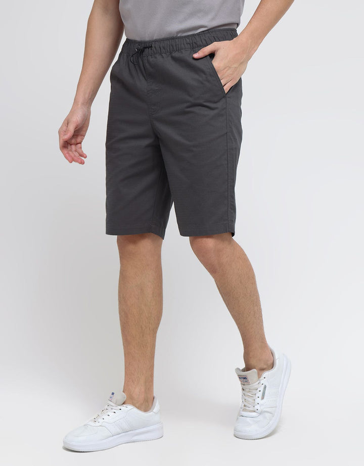Details Short Pants Relax Elastic Twill Texture Reguler Fit