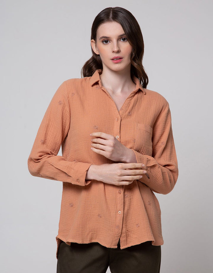 Connexion Double Cotton Embro Kemeja Wanita