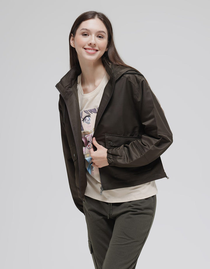 Nevada Jacket Solid Hoodie Zipper And Pocket