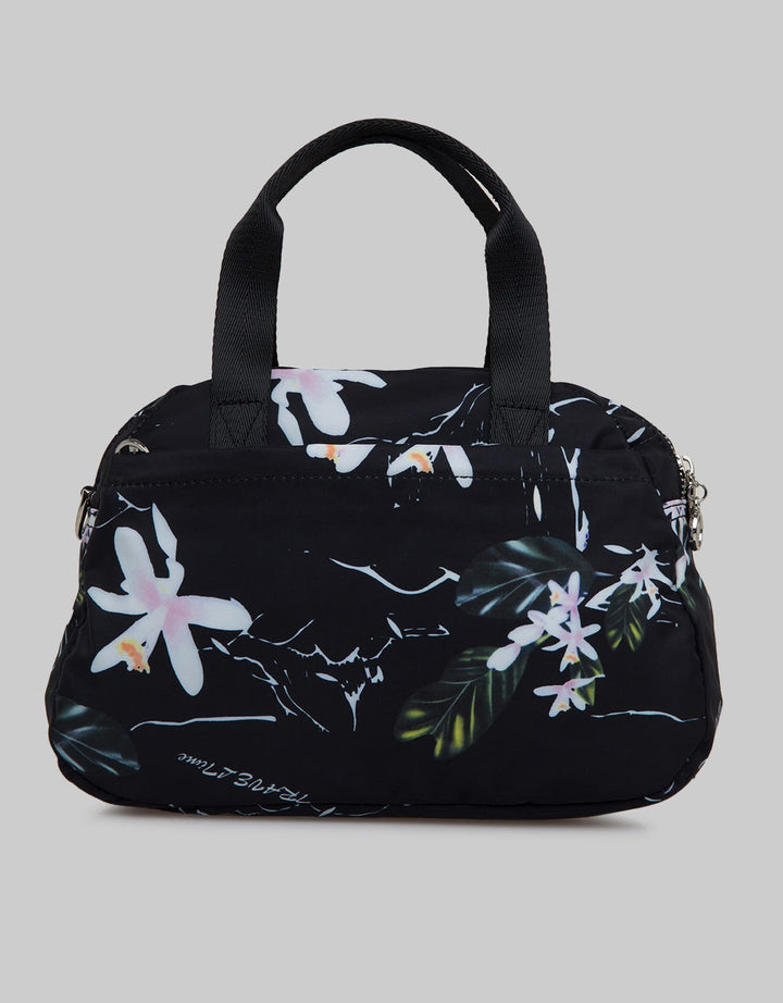 Travel Time Print Look Shoulder Bag