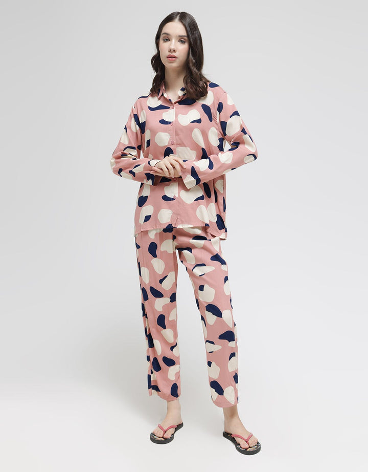 Nevada Long Sleeve Pyjama Pants Big Dots