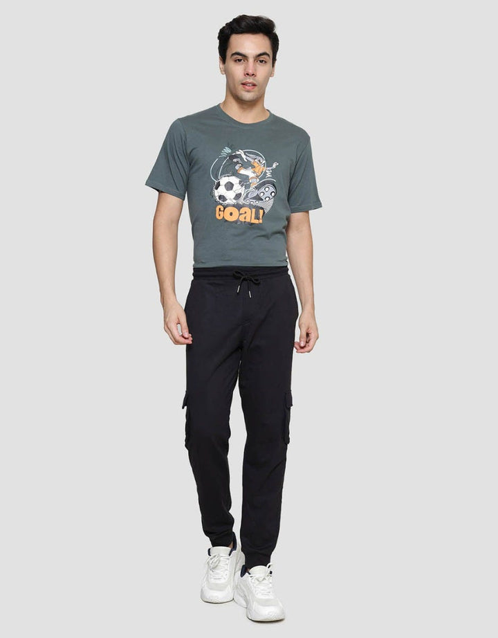 Cole Knit Cargo Print Side Celana Jogger Pria