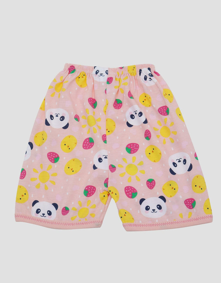 Pipiniko Short Pants Print Panda Strawberry