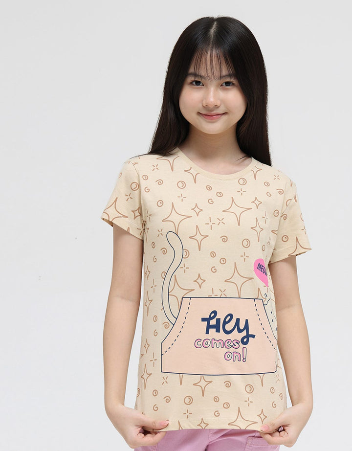 Aero Short Sleeve T-Shirt Fullprint Kantong Bawah Cat