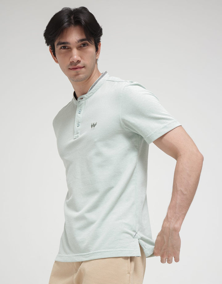 Watchout Casual Baisc Button Kaos Pria