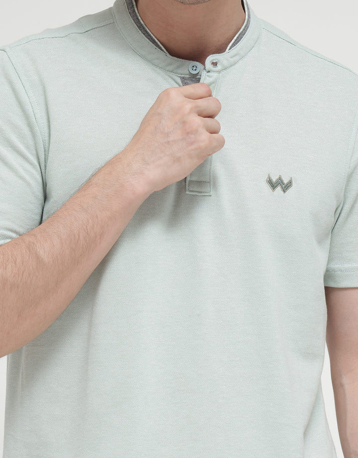 Watchout Casual Baisc Button Kaos Pria