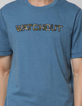 Watchout Casual Logo Print Kaos Pria