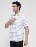 Lois Stripe Print Kemeja Pendek Pria