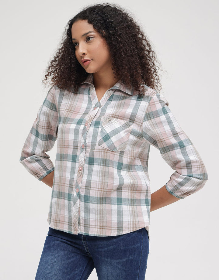 Triset Classic Square Blouse Kemeja Wanita