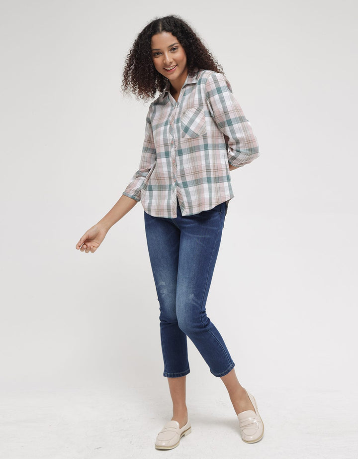 Triset Classic Square Blouse Kemeja Wanita