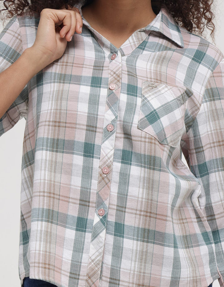 Triset Classic Square Blouse Kemeja Wanita