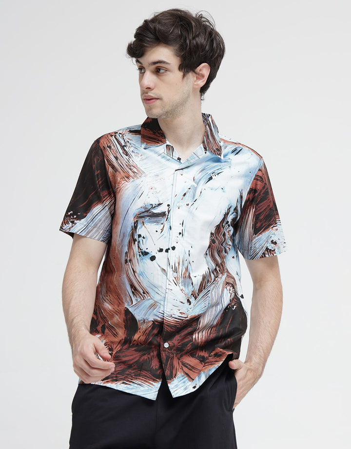 Walrus Kemeja Studio Abstrak Print