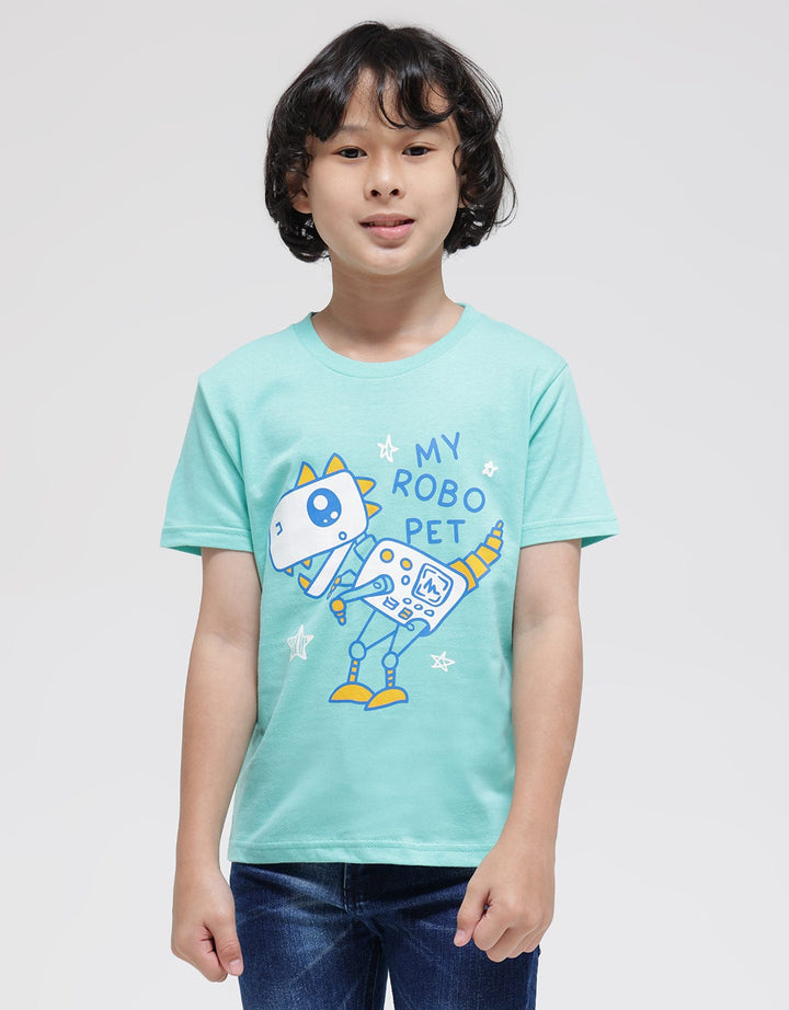 Little M Short Sleeve T-Shirt Robo Pet