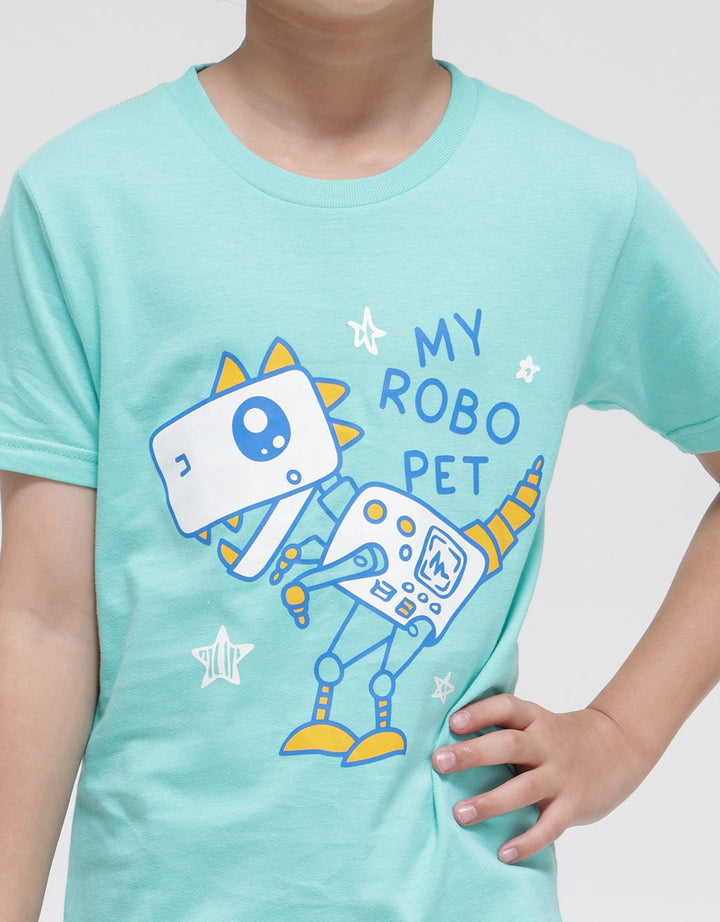 Little M Short Sleeve T-Shirt Robo Pet