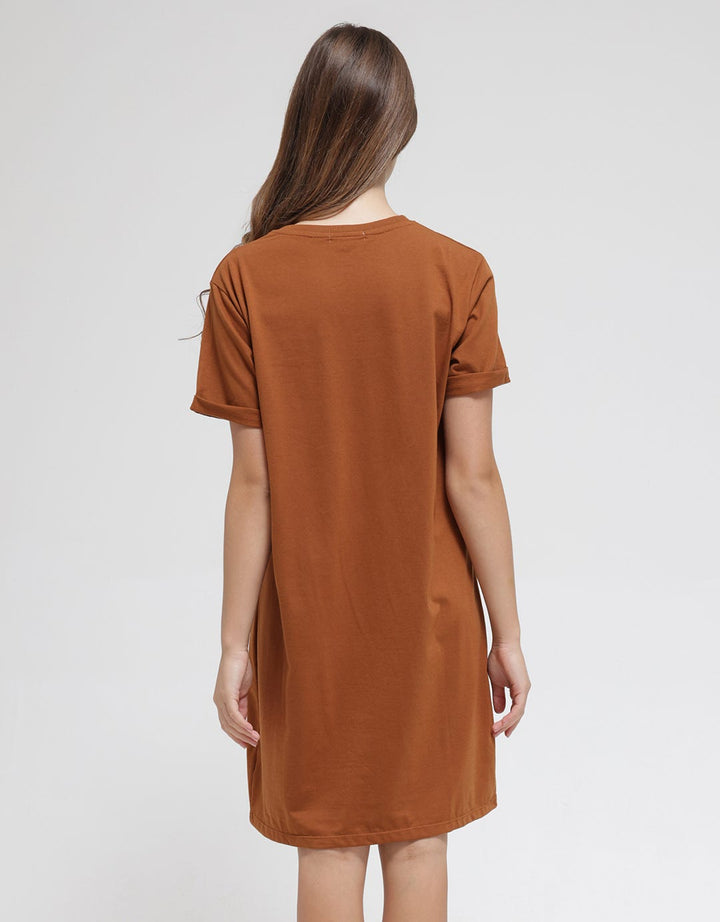 Nevada Midi Dress Solid Jersey Basic 2 Pockets for Women