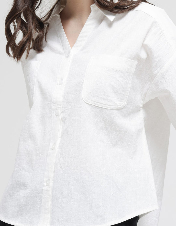 Connexion 3/4 Crossfire Linen Shirt With Pocket