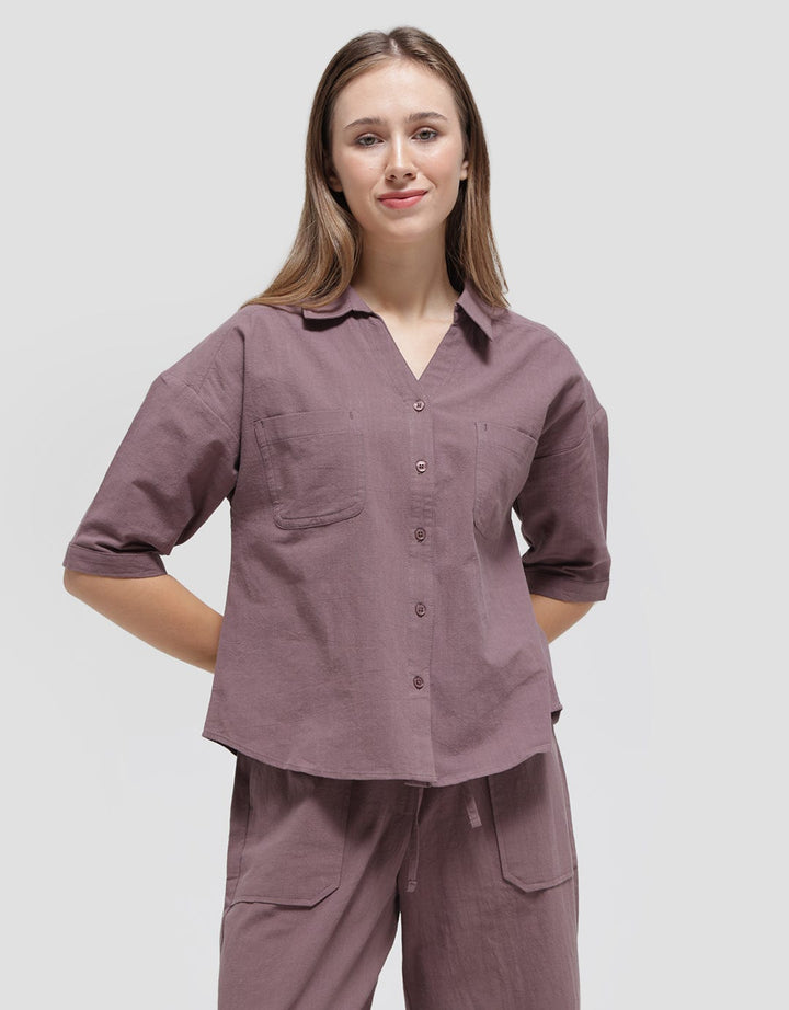 Connexion 3/4 Crossfire Linen Shirt With Pocket