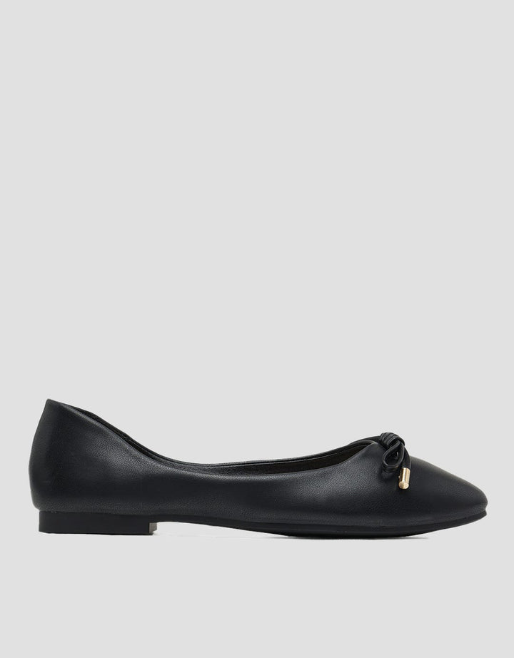 Connexion Ribbon Pointy Ballerina Flat Shoes for Women