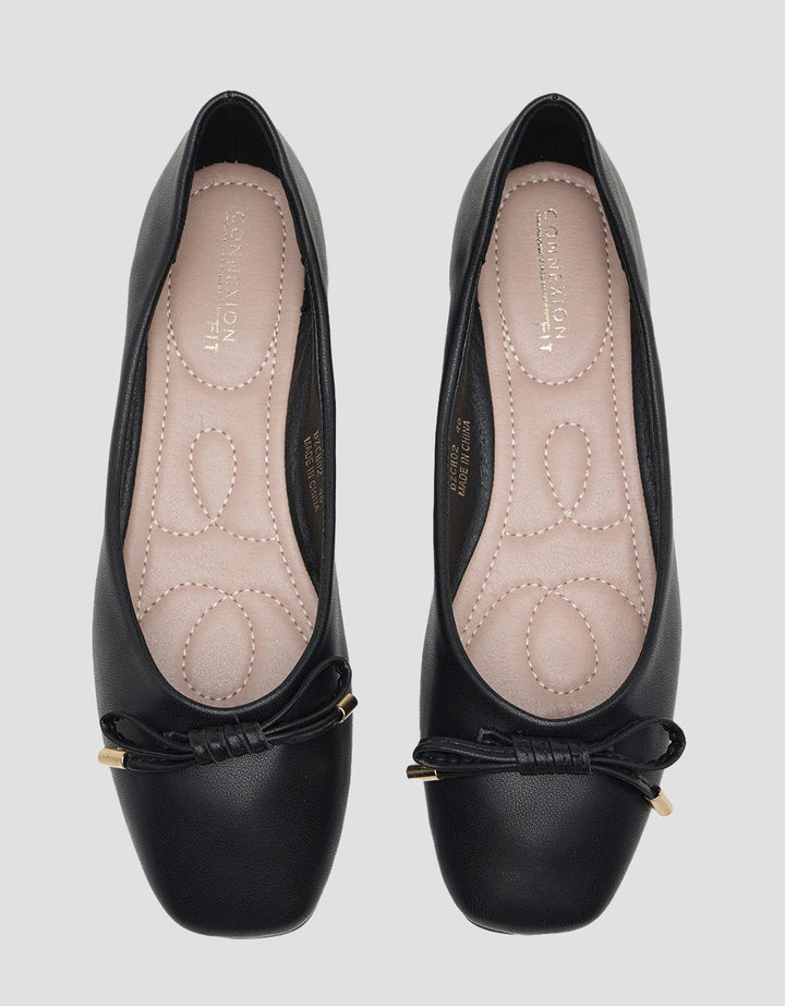 Connexion Ribbon Pointy Ballerina Flat Shoes for Women