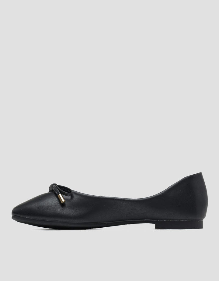 Connexion Ribbon Pointy Ballerina Flat Shoes for Women