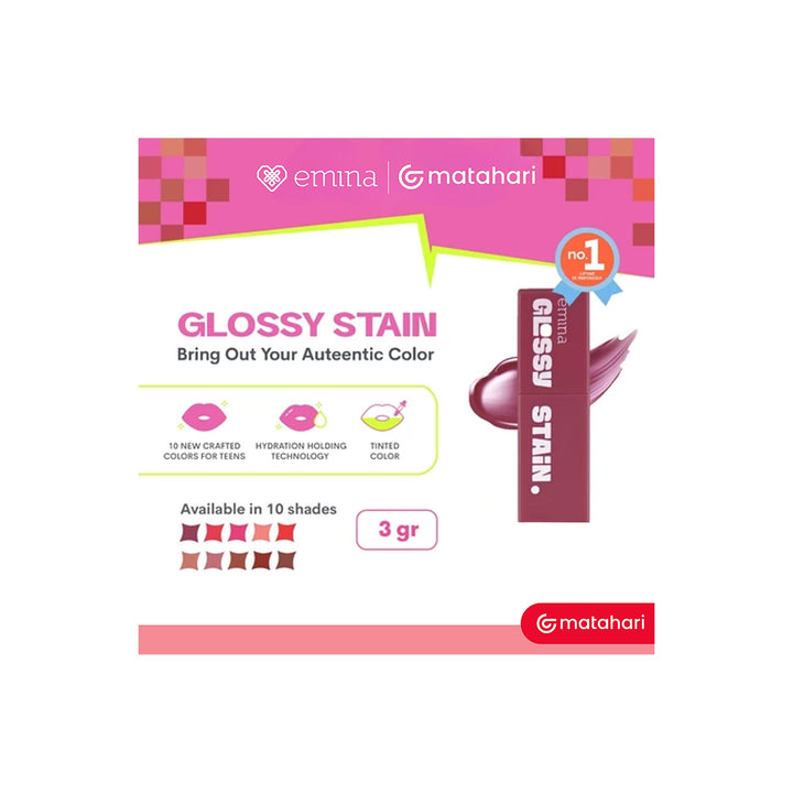 Emina Glossy Stain 09 Red Bean 3 g