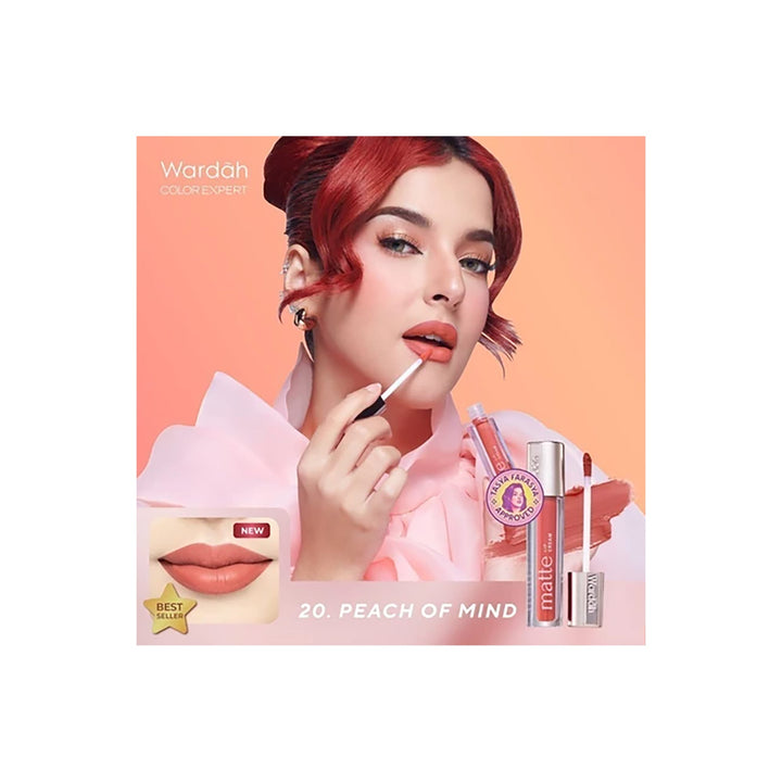 Wardah Exclusive Matte Lip Cream 20 Peach of Mind 4 g