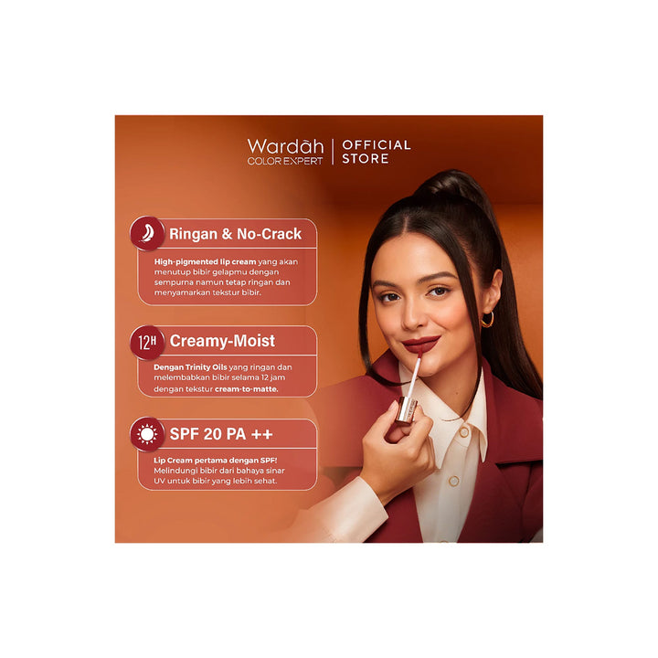 Wardah Exclusive Matte Lip Cream 20 Peach of Mind 4 g